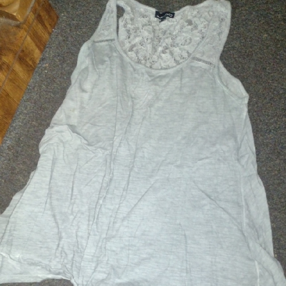 RXB Light Grey Lace Tank Top Size Medium